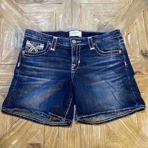 Big Star Maddie Mid-rise Stretch Denim Jean Shorts 28